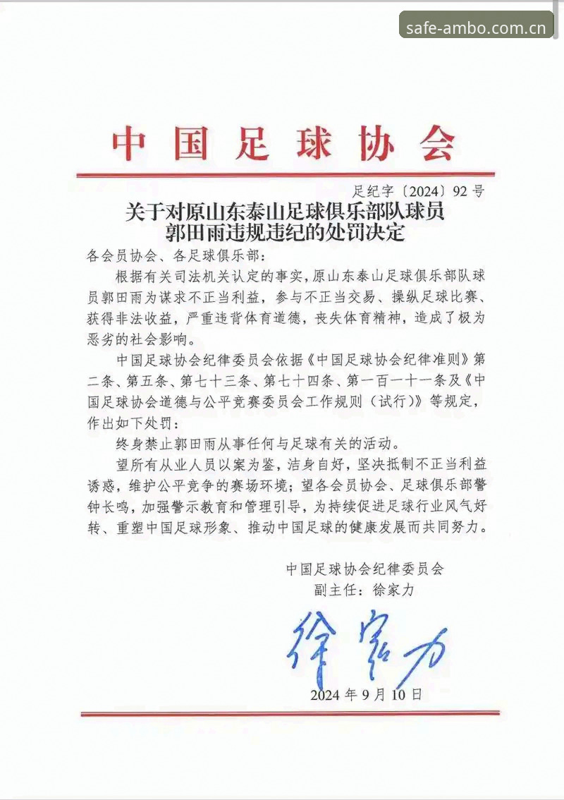 AMBO安全通道怎么下载 中国足协第三批禁足名单最新动态:65名从业者遭重罚,终身禁足17人引发行业地震